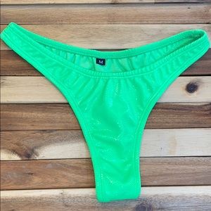 Neon green thong
